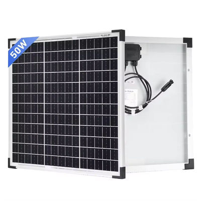 Dobra cena. 50W PERC wysokiej wydajności Silver Power Mono Panel Solar Battery Cell PV Module Charging Kit For Camp RV Solar Caravan w Internecie