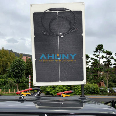 Dobra cena. 50W 22V ETFE Czarny elastyczny panel słoneczny, ETFE Czarny Cienkie, szczupłe, półlęgowe PERC Mono Wysokiej Wydajności ogniwa słoneczne 12 Volt do ładowania baterii w Internecie