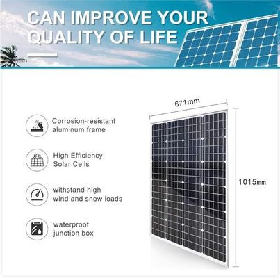 Dobra cena. Niestandardowy panel słoneczny 12V 24V Mono Glass 100W-270W Panele słoneczne Wysokiej wydajności 150W-200W Zakres wliczony w Internecie